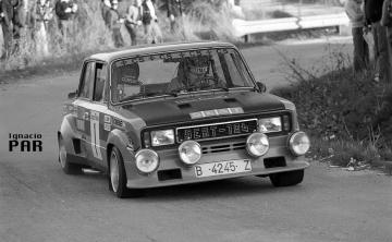 Antonio Zanini-Juan petisco (Seat 124-2100 grupo 5). Rallye Catalunya 1977 (Foto: Ignacio Par)